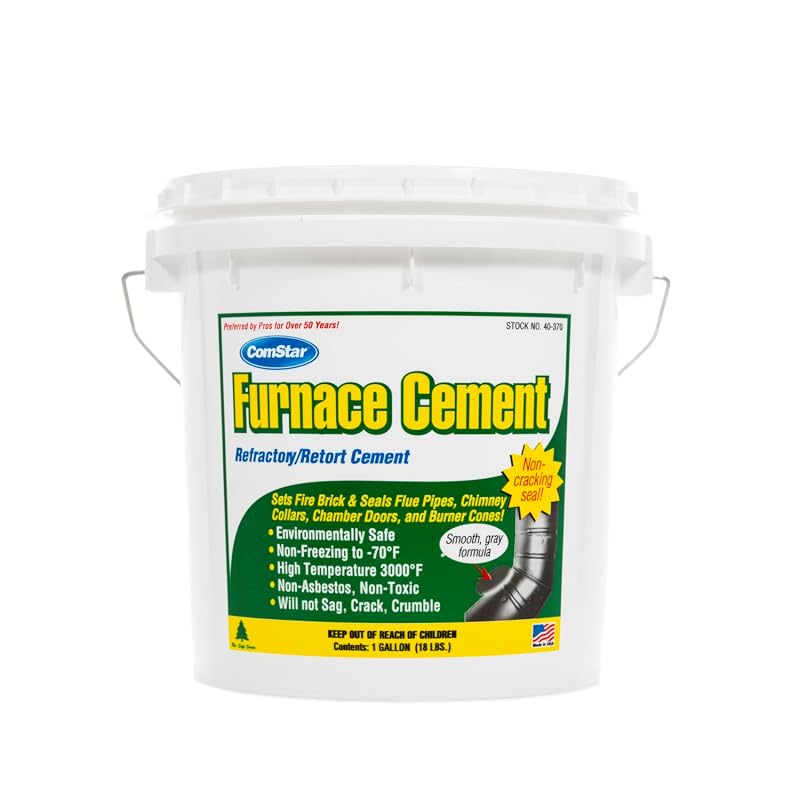 High Temperature Furnace Cement 1 Gallon Ready-to-Use Gray Refractory