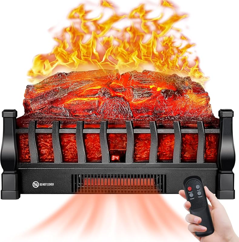 Electric Fireplace Log Insert Heater