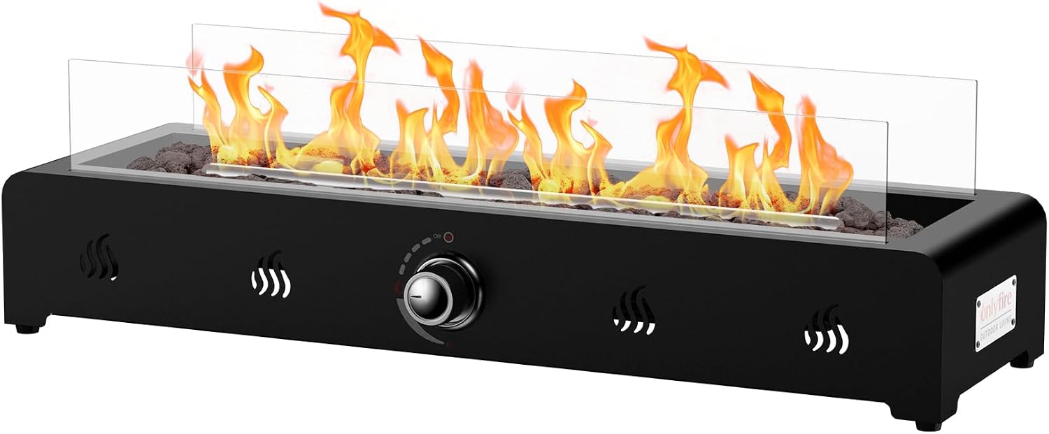Onlyfire 28-Inch Outdoor Tabletop Propane Gas Fire Pit