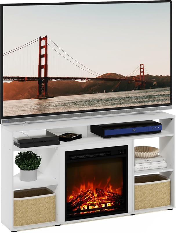 Furinno Jensen Corner Fireplace