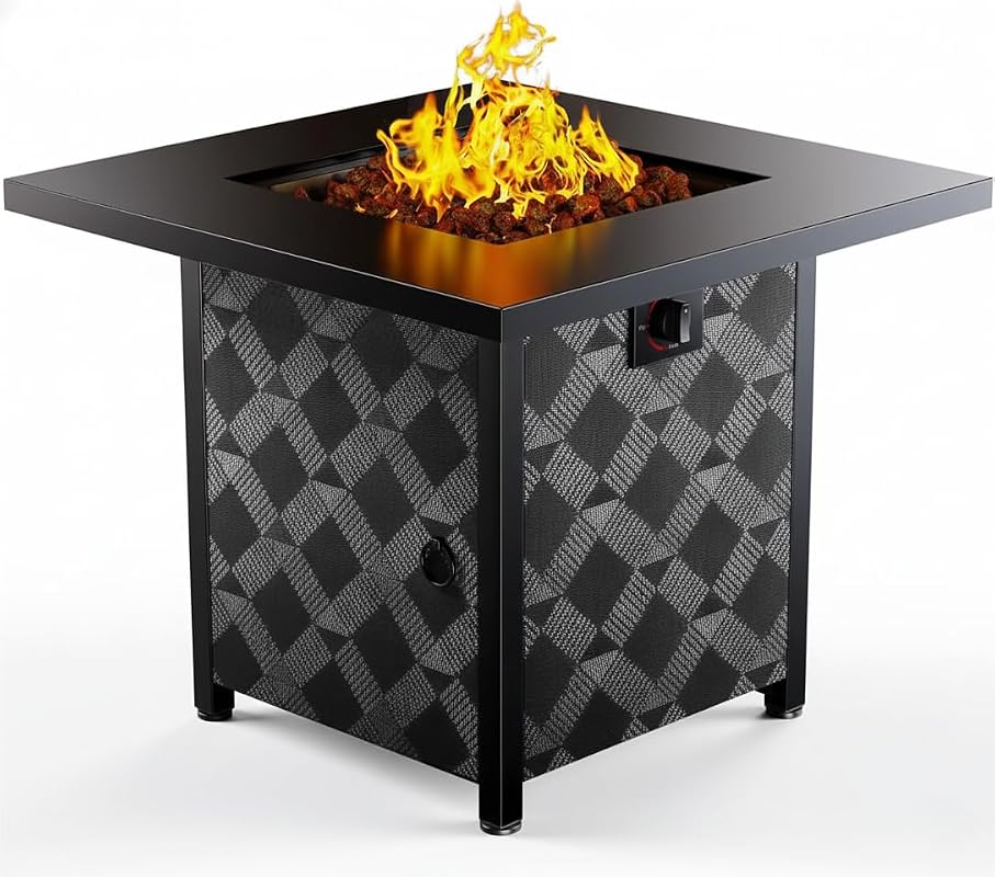 Ciays 28 Inch Propane Fire Pit Table