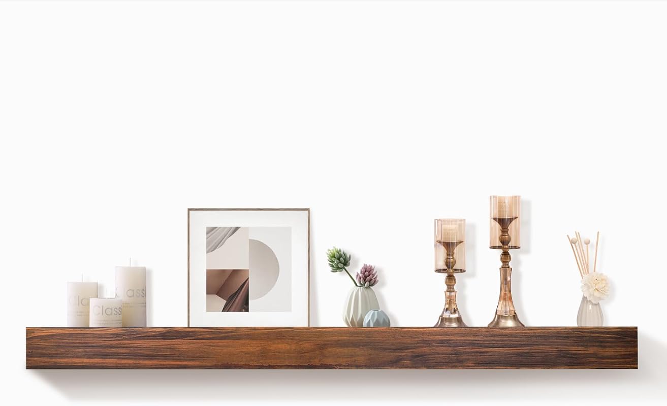 AZSKY 36-Inch Rustic Floating Fireplace Mantel Shelf