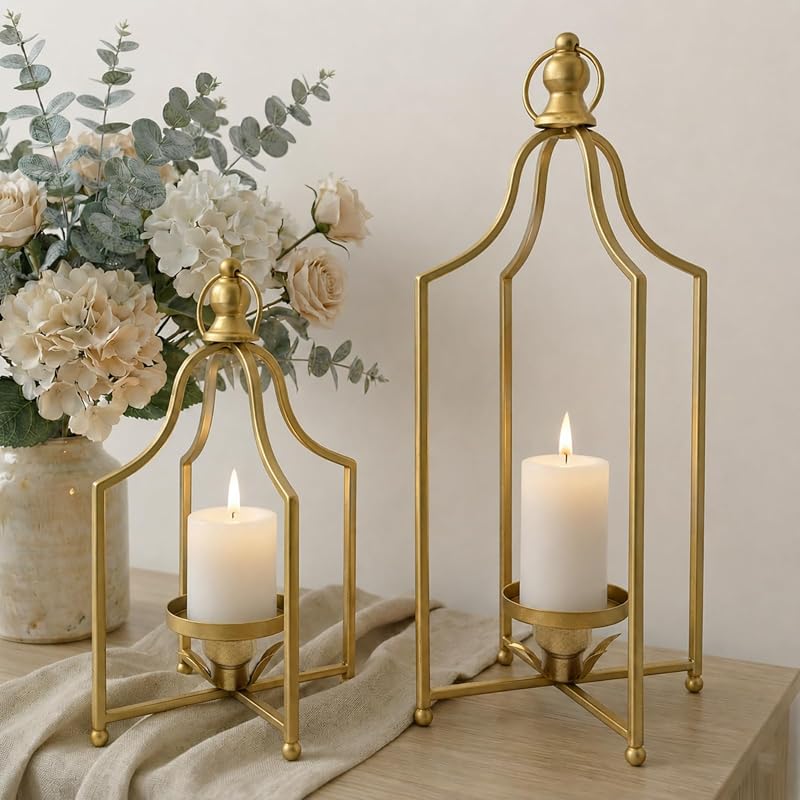 Timeless Decorative Metal Lantern Set