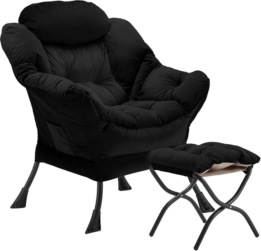 Youtanic Velvet Accent Lazy Chair