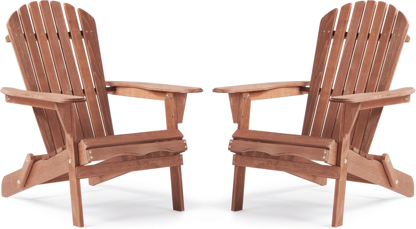 Wooden Folding Adirondack Chair Set