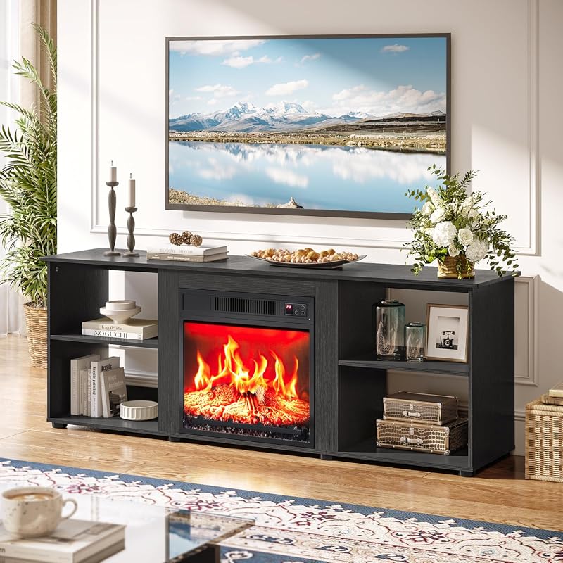 VINGLI 58-Inch Fireplace TV Stand
